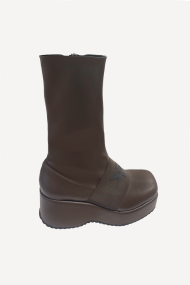 Botine din piele naturala și elastice MGZ-358-6376-maro