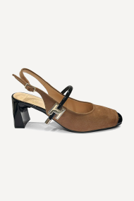 Sandale din piele întoarsă și piele lăcuită MGZ-71-4445