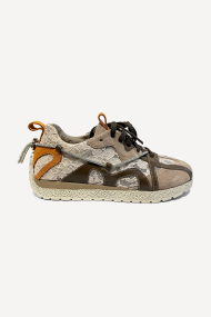 Pantofi sport din piele cu dantelă MGZ-90-125-bej