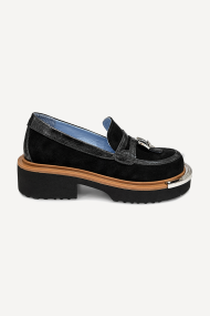 Mocasini din piele întoarsă și piele naturală MGZ-90-243