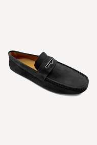 Mocasini din piele întoarsă SG-6668-negru