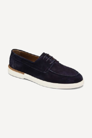 Pantofi din piele întoarsă ART-6219-albastru închis