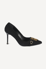 Pantofi cu toc înalt din piele intoarsa ADL-1077-25-negru