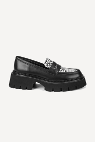 Mocasini din piele cu imprimeu ADL-202-25