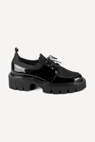 Pantofi din piele lacuita ADL-3074-25-negru