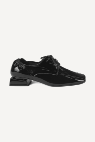 Pantofi cu toc gros din piele lacuita ADL-3200-25