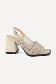 Sandale din piele cu toc mijlociu ADL-7060-25-bej