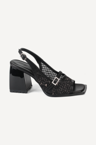 Sandale din piele cu toc mijlociu ADL-7060-25-negru