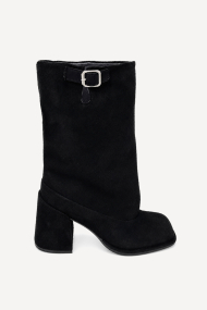Botine cu toc înalt din piele întoarsă ADL-720-27