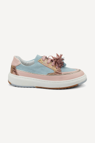 Pantofi sport din piele și piele întoarsă ARG-26-032