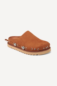 Papuci din piele ART-45-111-maro