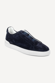 Pantofi din piele întoarsă ART-4640-albastru-închis