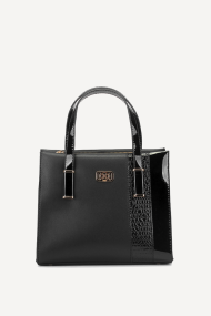 Geanta din imitație de piele DS-6249-negru-croco