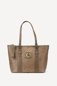 Geanta din imitație de piele DS-6297-vizon
