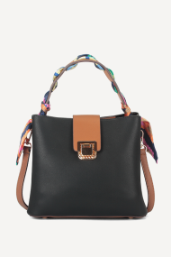 Geanta din imitație de piele DS-6357-negru