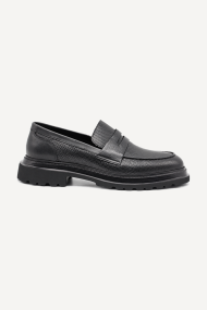 Mocasini din piele naturală DVR-1487-1-negru