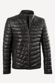 Geaca de piele ENV-3249-negru