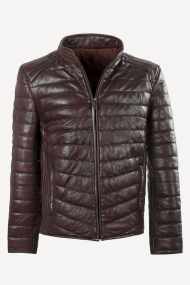 Geaca de piele ENV-3249-maro