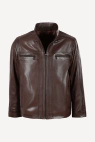 Geaca de piele ENV-3356-maro
