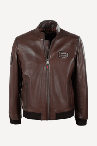 Geaca de piele ENV-3428-maro