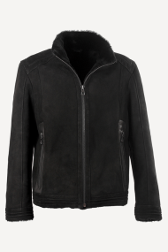 Geaca de piele ENV-3438-negru