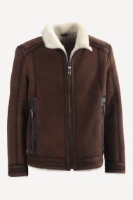 Geaca de piele ENV-3438-maro
