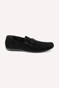 Mocasini din piele întoarsă ETR-16314-negru