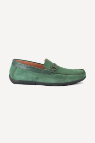 Mocasini din piele întoarsă ETR-17354-verde