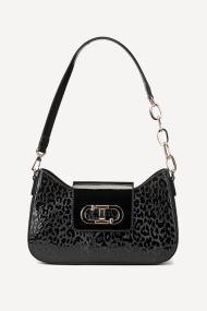 Geanta din imitație de piele lacuita KB-7407-negru-leopard