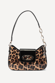 Geanta din imitație de piele lacuita KB-7407-leopard