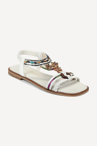 Sandale din piele MGZ-117-105-alb