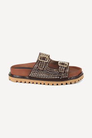 Papuci din piele MGZ-90-10264-maro
