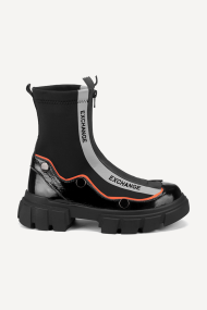 Botine din piele lacuîta și sintetic MGZ-144-945-1