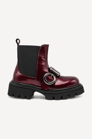 Ghete din piele lăcuită MGZ-172-8666-vișinie