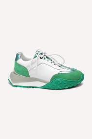 Pantofi sport de piele MGZ-253-2040-verde-alb