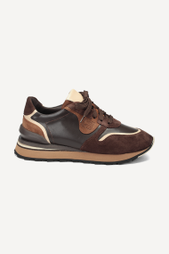 Pantofi sport din piele și piele întoarsă MGZ-253-7093/1