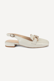 Sandale din piele cu toc jos MGZ-259-8018-bej