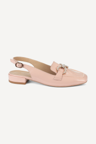 Sandale din piele cu toc jos MGZ-259-8018-pudra