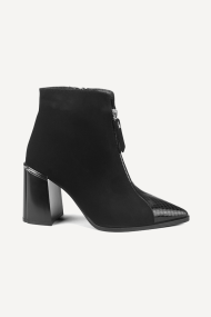 Botine cu toc mijlociu din piele MGZ-329-471