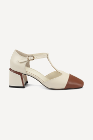 Sandale din piele cu toc mijlociu MGZ-329-482