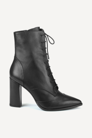 Botine cu toc mijlociu din piele MGZ-330-1799