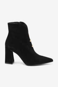 Ghete cu toc înalt din piele întoarsă MGZ-330-3011-negru