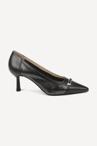 Pantofi din piele cu toc înalt MGZ-330-3156-negru