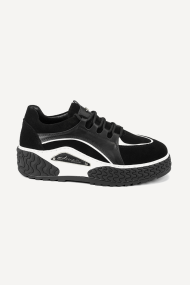 Pantofi sport de piele MGZ-339-24551-negru