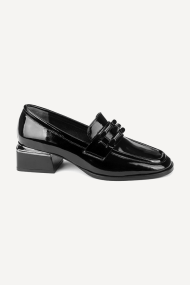 Pantofi cu toc gros din piele lacuita MGZ-366-5665