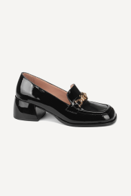 Pantofi cu toc gros din piele lacuita MGZ-378-5032
