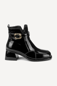 Botine cu toc scăzut din piele MGZ-378-5058