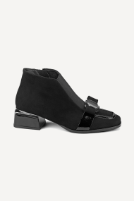 Botine de piele MGZ-379-755-negru
