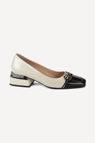 Pantofi cu toc gros din piele lacuita MGZ-379-828