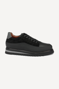 Pantofi sport de piele MGZ-387-290-negru